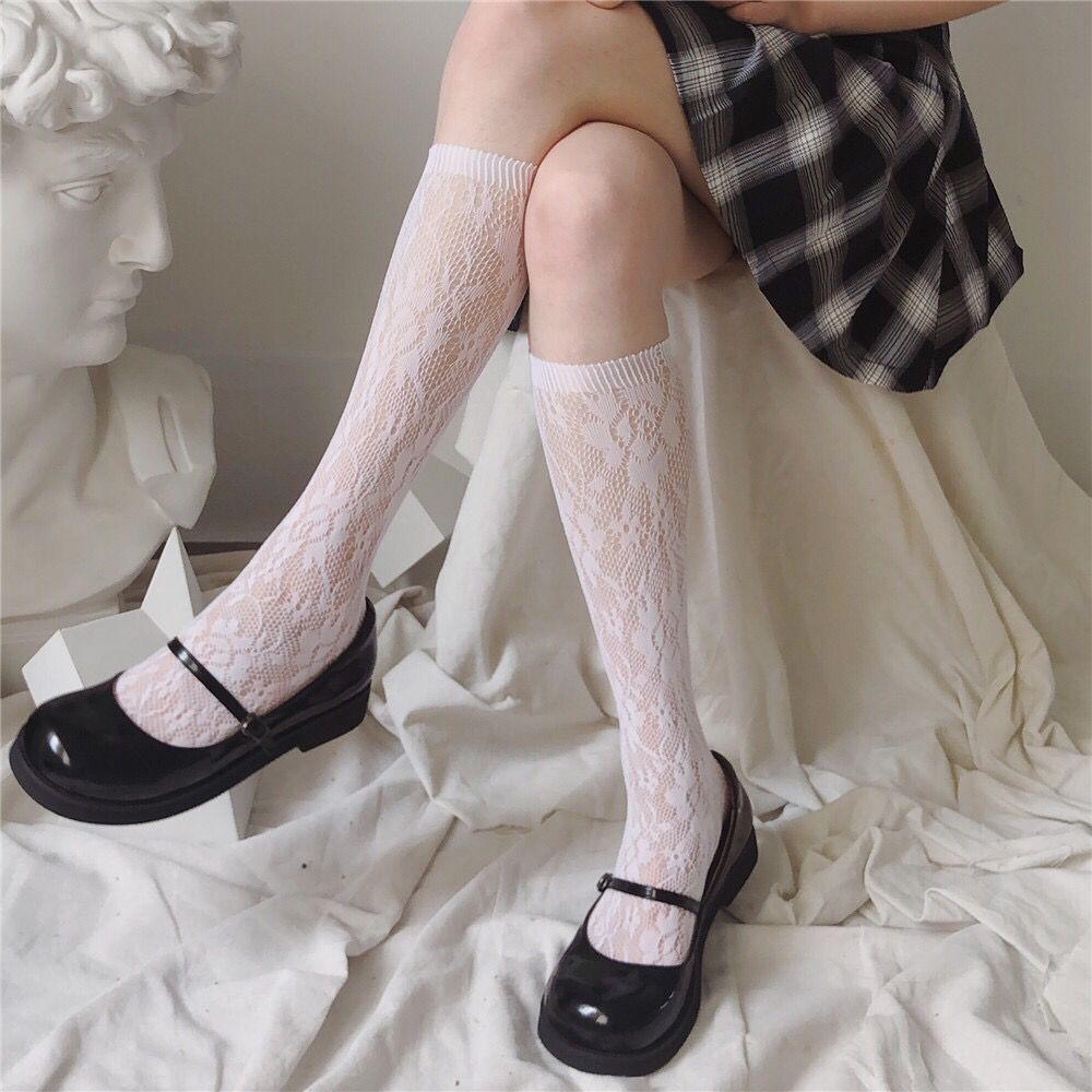 Lace Cutout JK Thigh-high Stockings