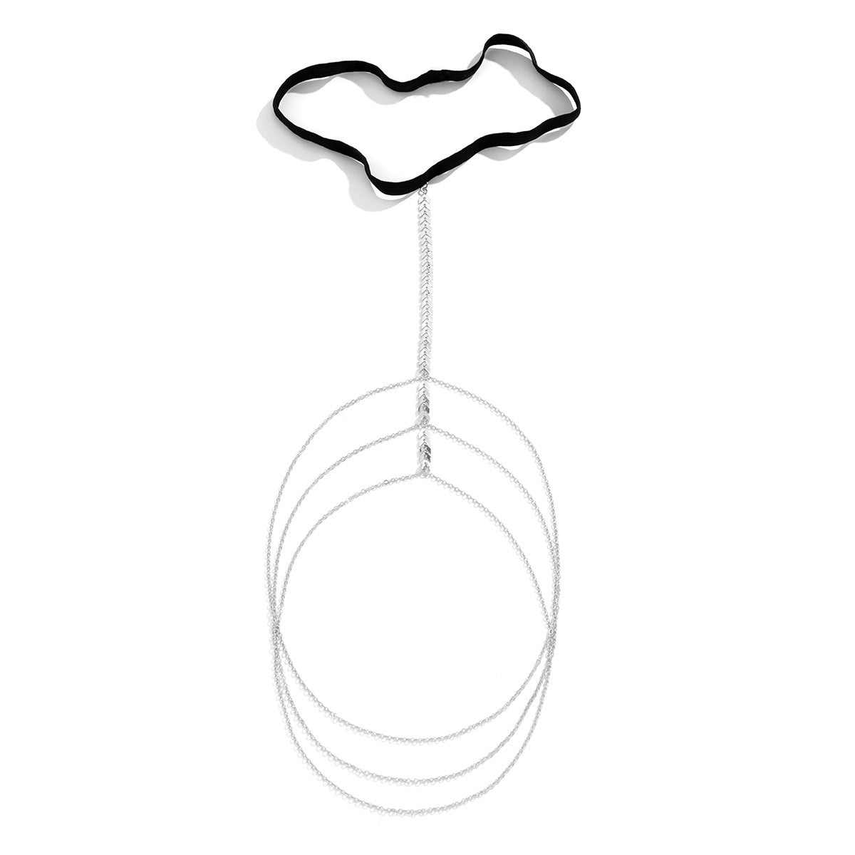 Elastic Band Multilayer Wheat Fringe Thigh Chain