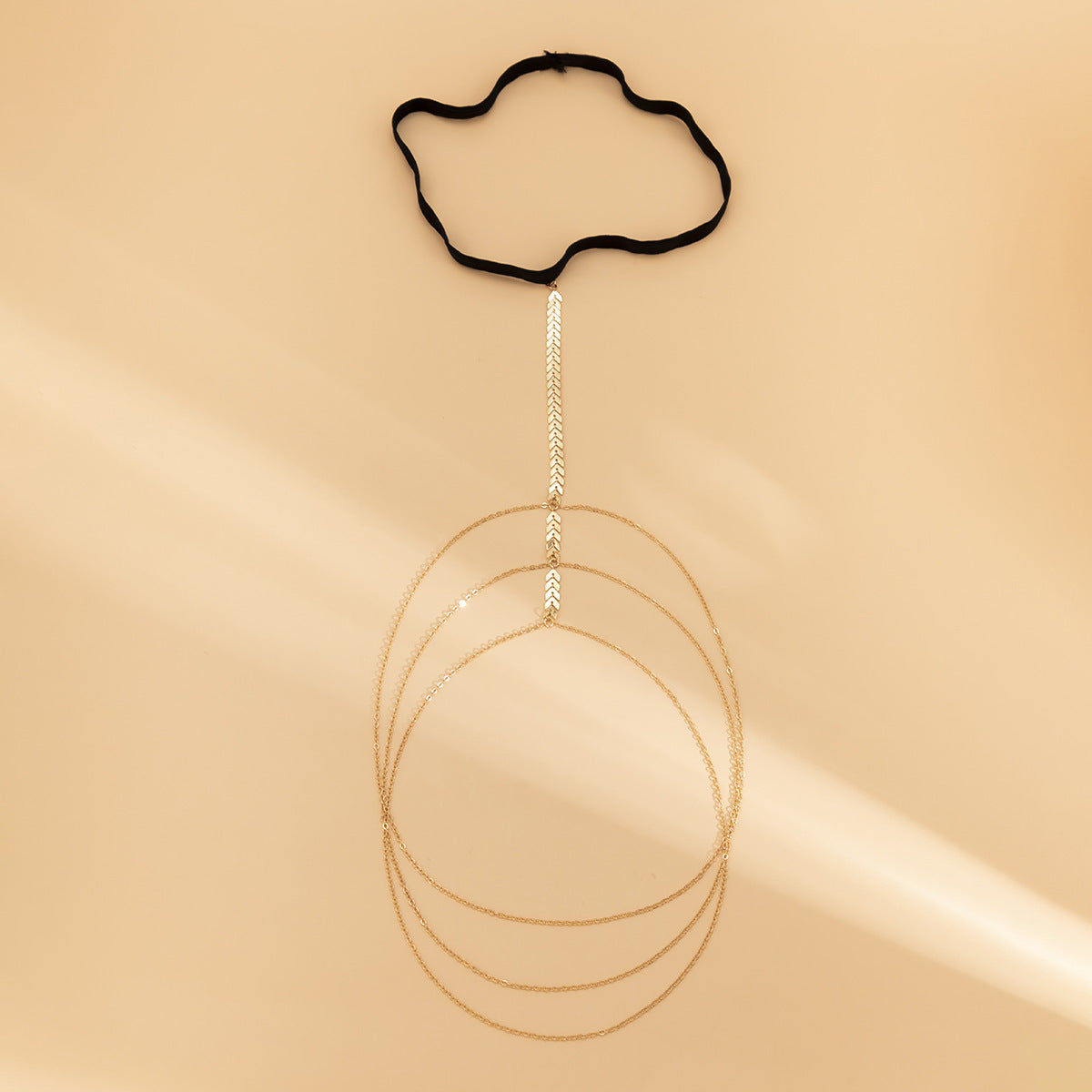 Elastic Band Multilayer Wheat Fringe Thigh Chain