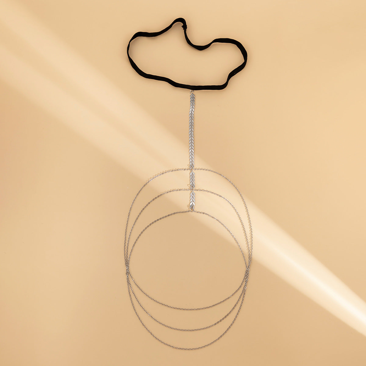 Elastic Band Multilayer Wheat Fringe Thigh Chain