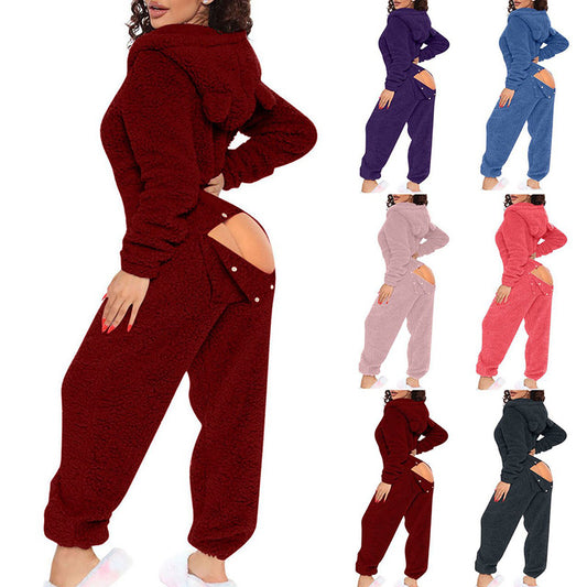 Velvet Cloud Plush Hooded Lounge Set