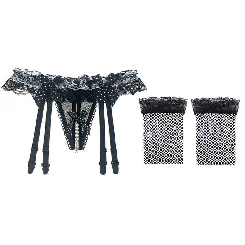 Net hosiery silk pearl underwear