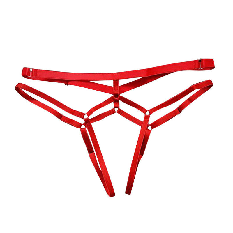 Women's Transparent Hip Lace-up Sexy Open Underwear