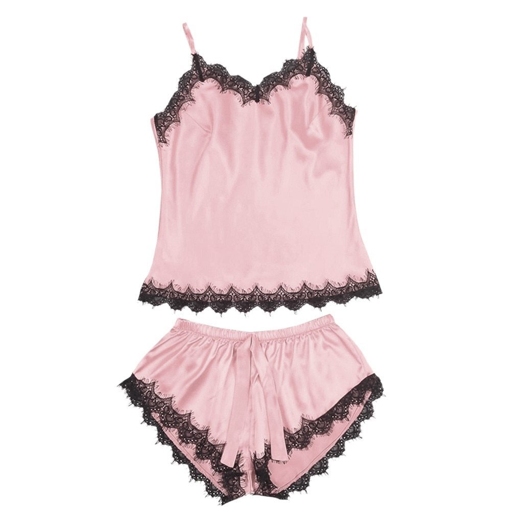 Rosewater Satin Lace Set