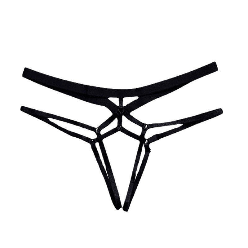 Women's Transparent Hip Lace-up Sexy Open Underwear